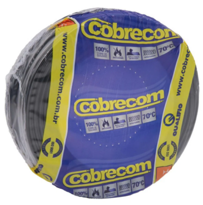 Cabo Flexível 2,5Mm 70G 750V Preto Rolo Com 100M Cobrecom